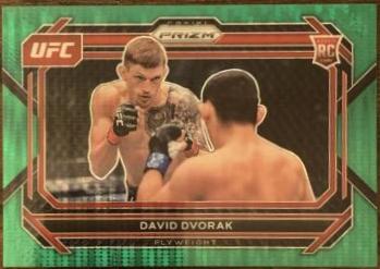 David Dvorak 2023 Panini Prizm UFC Base #70 Green Pulsar