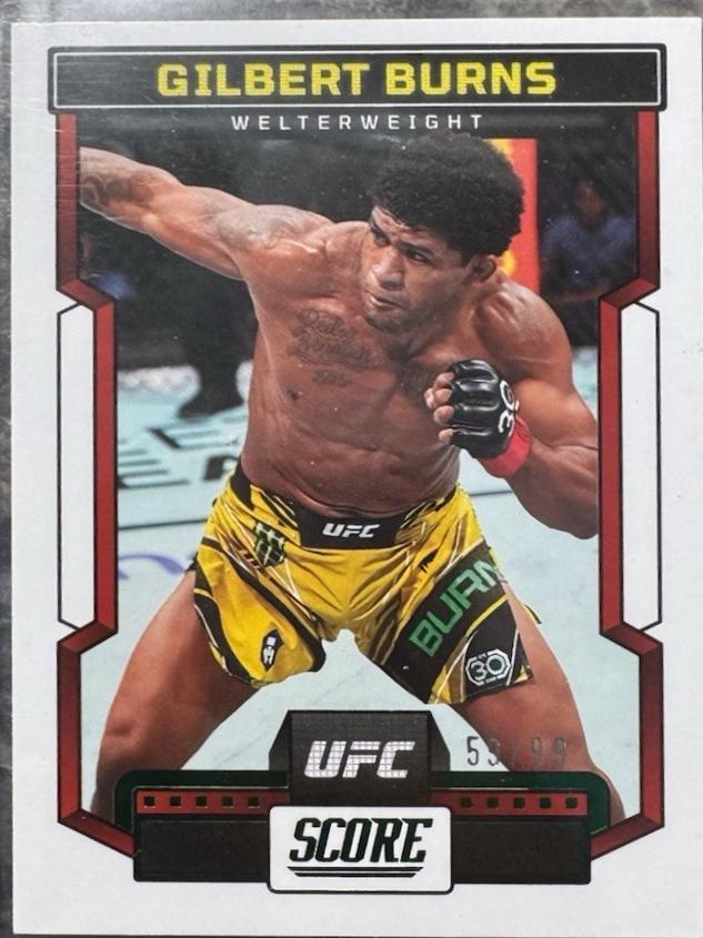 Gilbert Burns 2023 Panini Chronicles UFC Base Score #196 Green