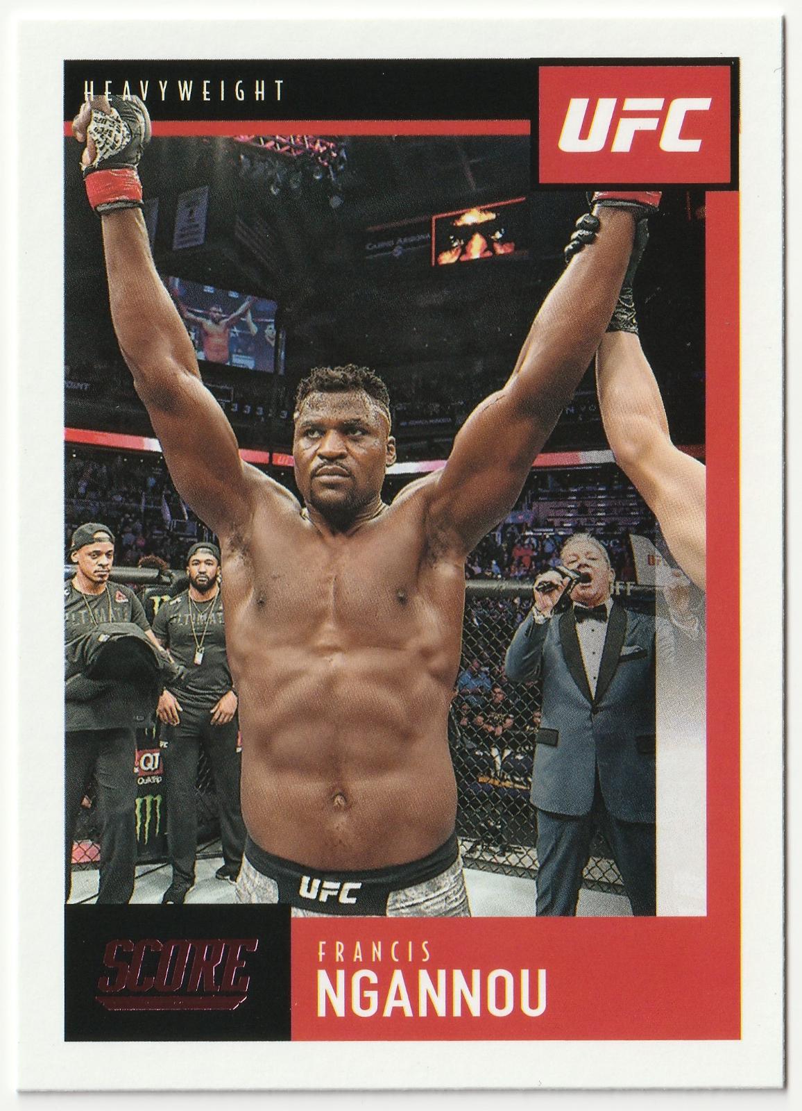 Francis Ngannou 2021 Panini Chronicles UFC Base Score #92 Pink