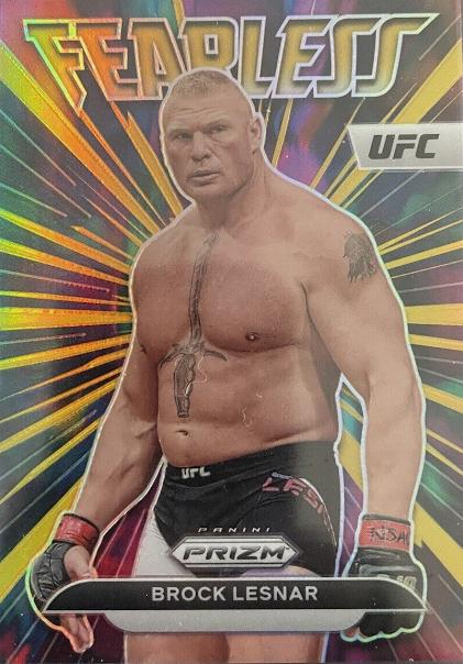 Brock Lesnar 2023 Panini Prizm UFC Fearless #15 Gold