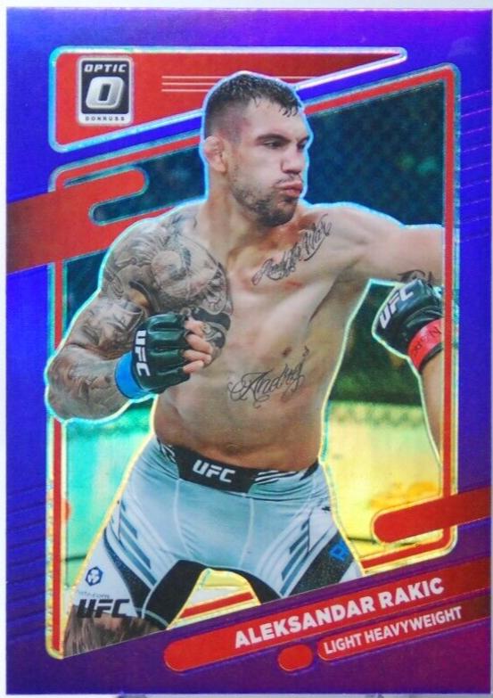 Aleksandar Rakic 2022 Panini Donruss Optic UFC Base #96 Purple