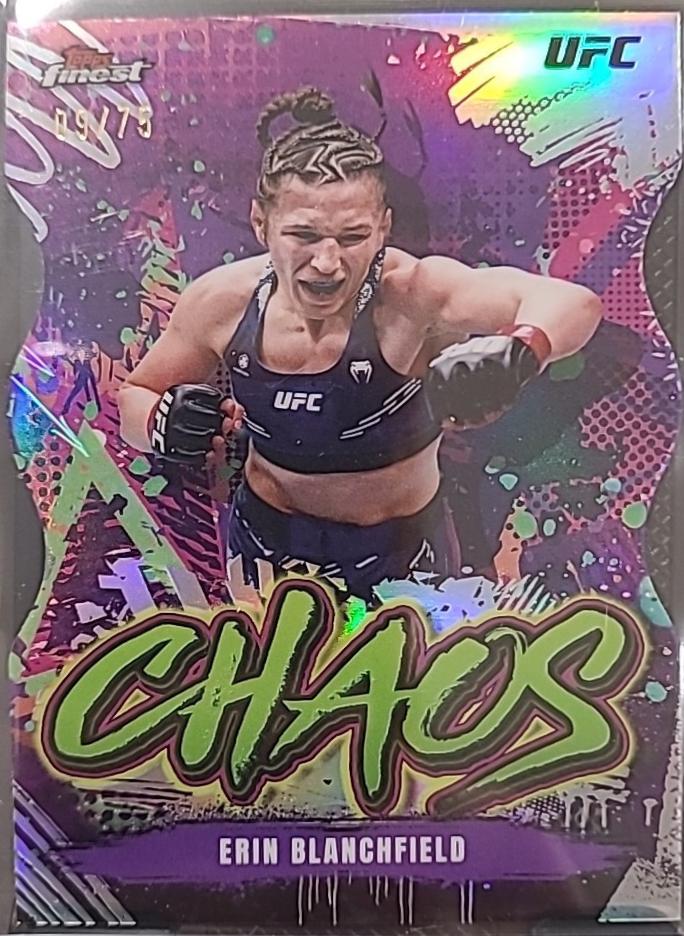 Erin Blanchfield 2024 Topps Finest UFC Chaos #CHA-15 Die-Cut Refractor