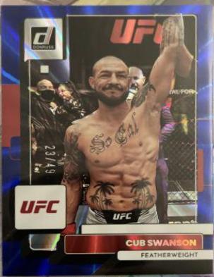 Cub Swanson 2023 Panini Donruss UFC Base #136 Blue Laser