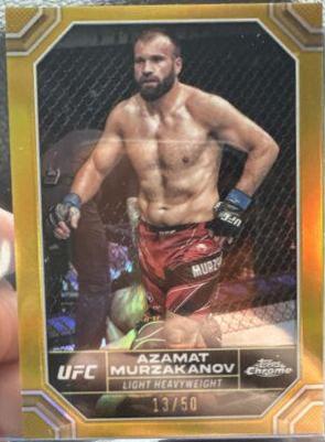 Azamat Murzakanov 2024 Topps Chrome UFC Base #23 Gold Refractor