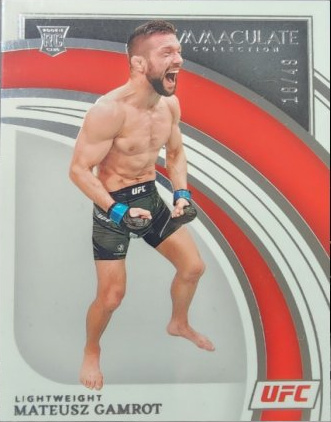 Mateusz Gamrot 2022 Panini Immaculate UFC Base #38 Platinum