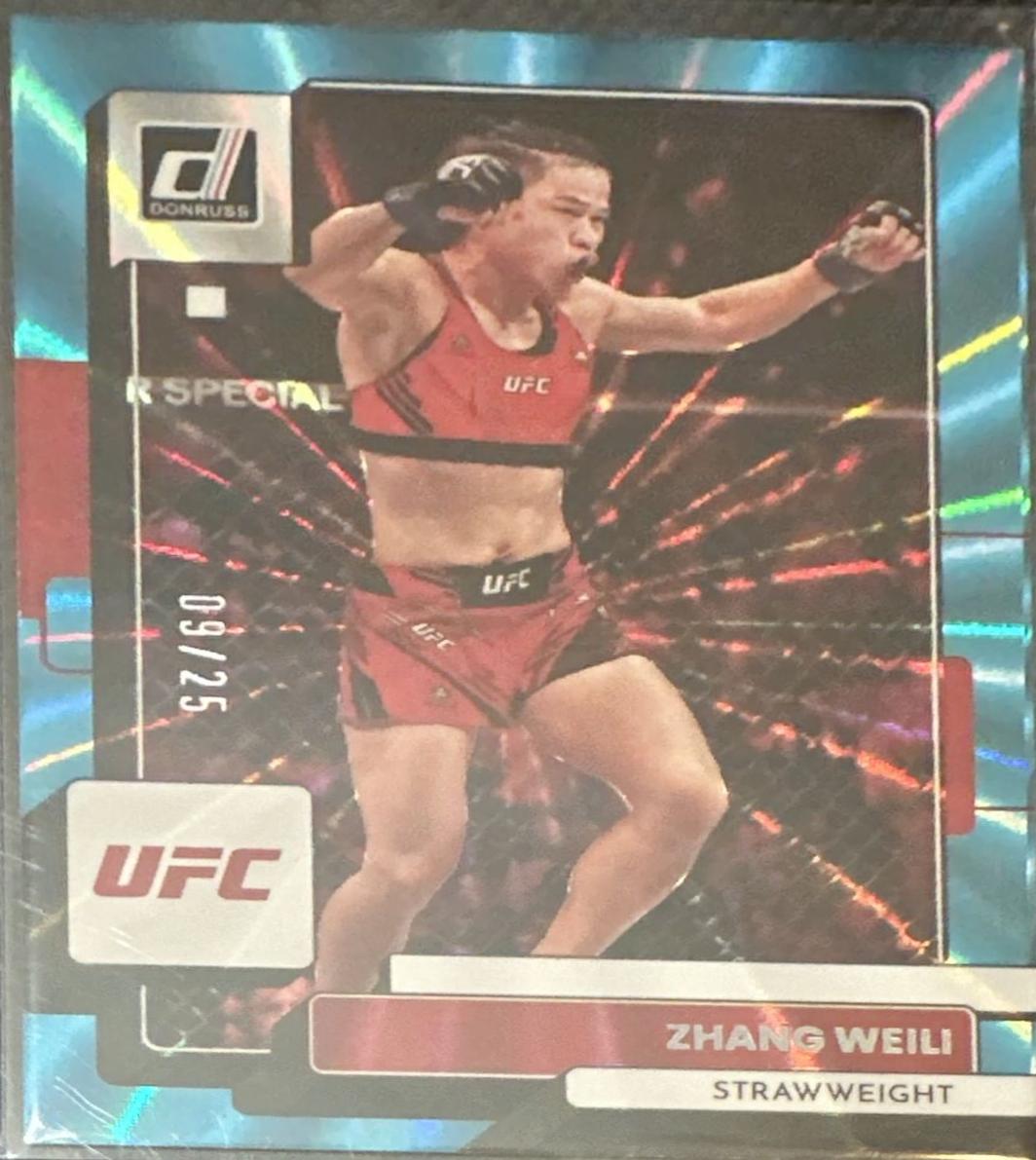 Zhang Weili 2023 Panini Donruss UFC Base #141 Teal Laser