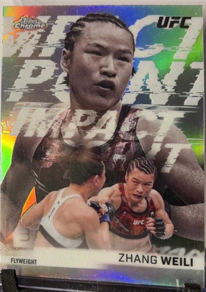 Zhang Weili 2026 Topps Chrome UFC Impact Point #IP-18 Refractor