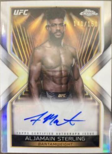 Aljamain Sterling 2024 Topps Chrome UFC Main Event Autographs #MEA-AST Refractor