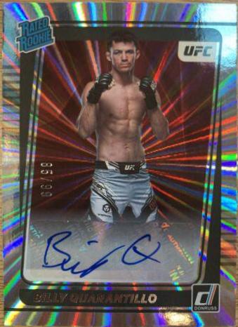 Billy Quarantillo 2022 Panini Donruss UFC Rated Rookies Signatures #201 Laser