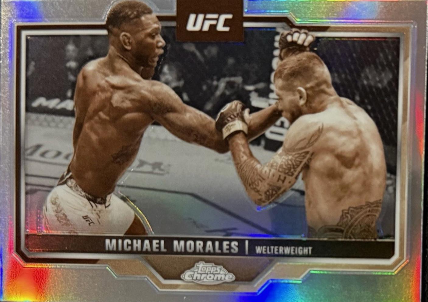 Michael Morales 2025 Topps Chrome UFC Base #127 Sepia Refractor