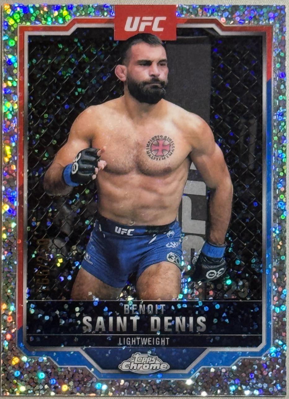 Benoit Saint Denis 2025 Topps Chrome UFC Base #162 Speckle Refractor