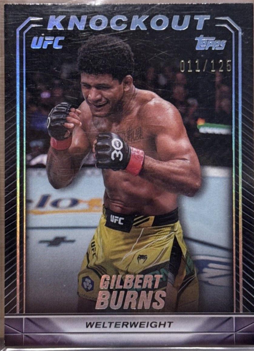 Gilbert Burns 2024 Topps Knockout UFC Base #98 Holo Silver