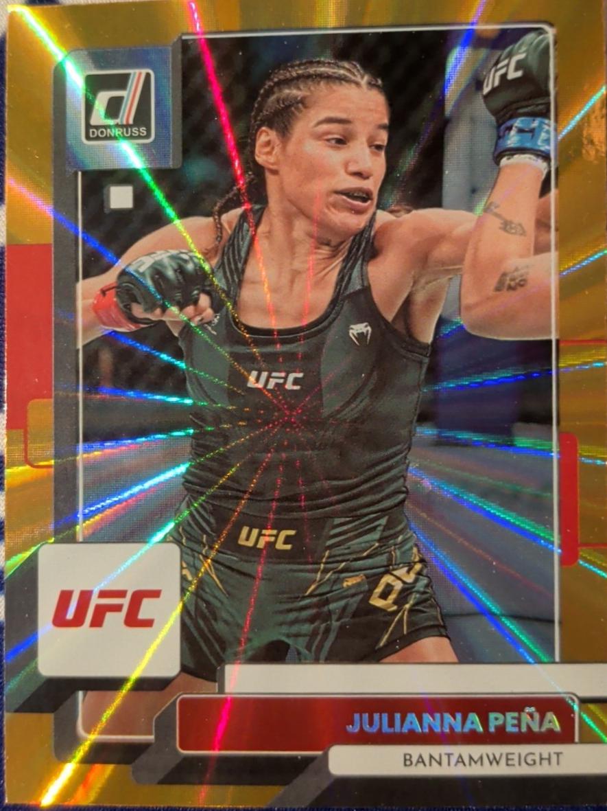 Julianna Peña 2023 Panini Donruss UFC Base #84 Orange Laser