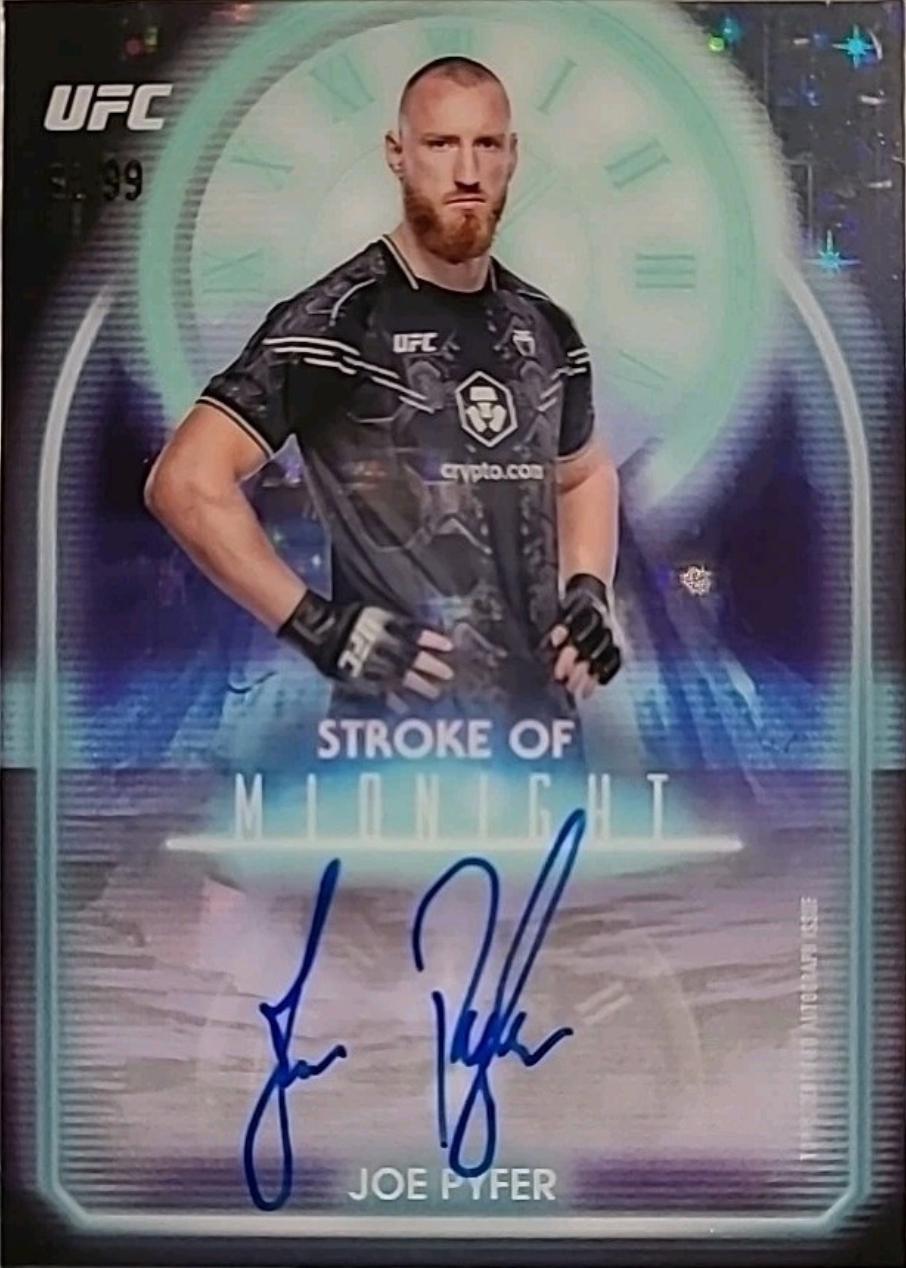 Joe Pyfer 2025 Topps Midnight UFC Stroke of Midnight Autographs #SMA-JP Twilight