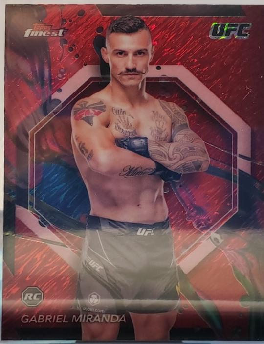 Gabriel Miranda 2024 Topps Finest UFC Base Common #67 Red Shimmer Refractor