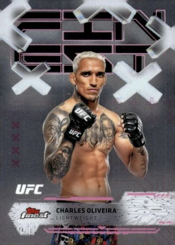 Charles Oliveira 2025 Topps Finest UFC Base Common #85 Superfractor