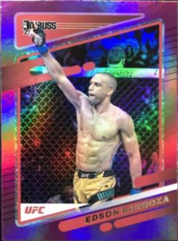 Edson Barboza 2022 Panini Donruss UFC Base #150 Purple Laser