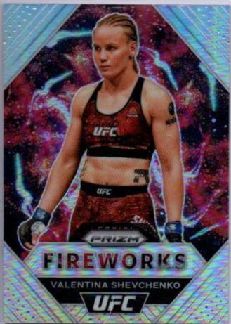 Valentina Shevchenko 2021 Panini Prizm UFC Fireworks #5 Silver