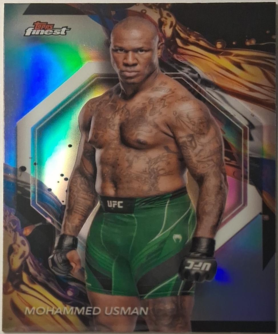 Mohammed Usman 2024 Topps Finest UFC Base Uncommon #119 Refractor