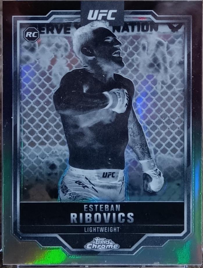 Esteban Ribovics 2025 Topps Chrome UFC Base #75 Negative Refractor