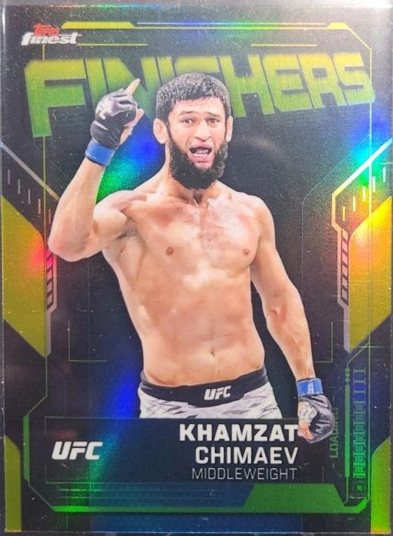 Khamzat Chimaev 2025 Topps Finest UFC Finishers #FN-4 Refractor