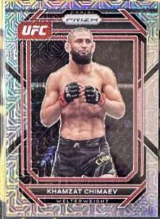 Khamzat Chimaev 2023 Panini Prizm UFC Base #150 Mojo