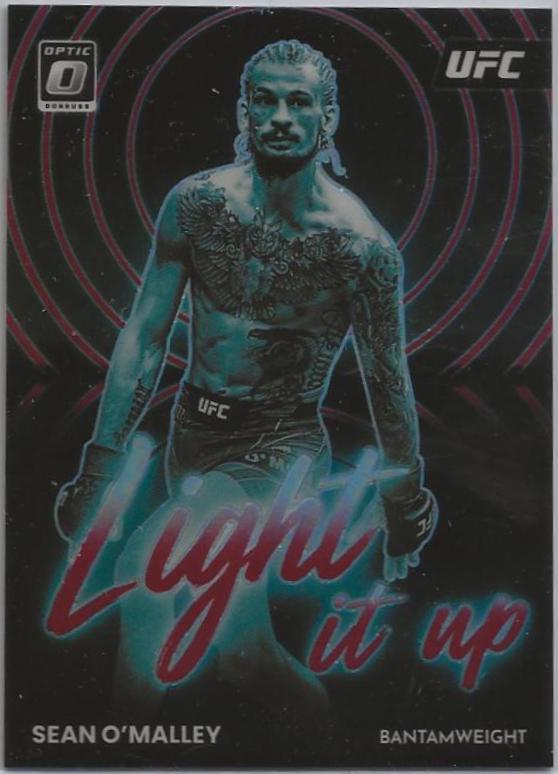 Sean O'Malley 2023 Panini Donruss Optic UFC Light It Up #8 Red