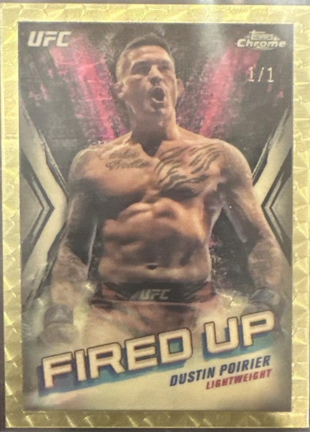Dustin Poirier 2024 Topps Chrome UFC Fired Up #FDP-21 Superfractor