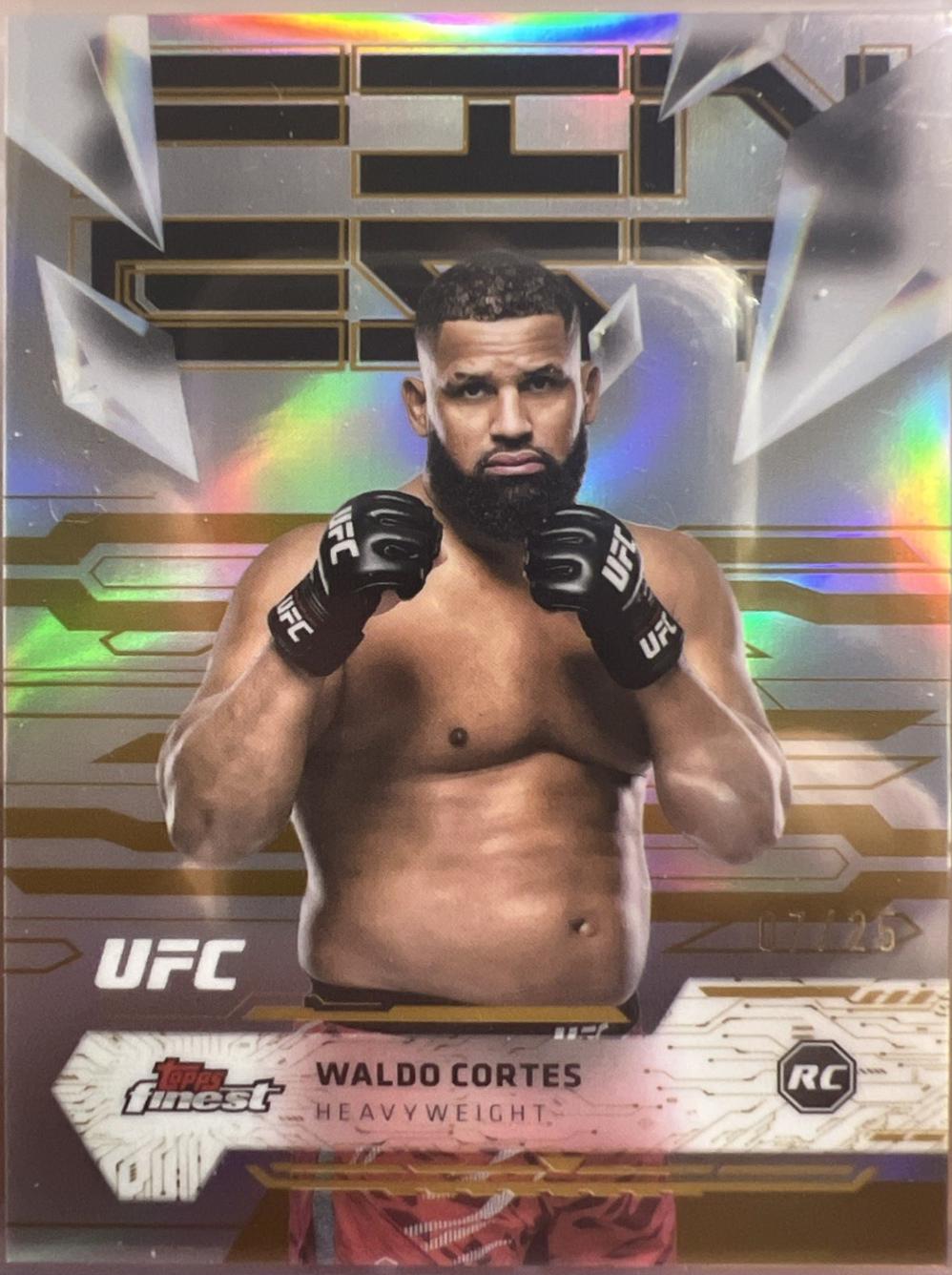 Waldo Cortes Acosta 2025 Topps Finest UFC Base Uncommon #112 Superfractor