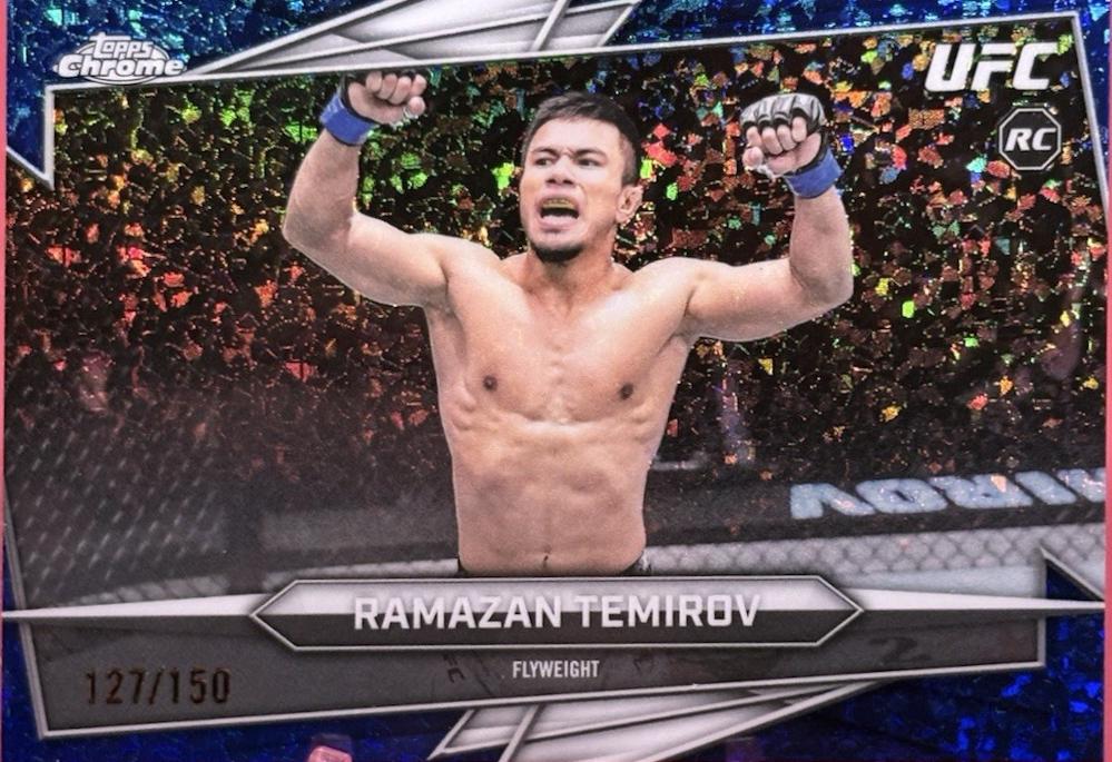 Ramazan Temirov 2026 Topps Chrome UFC Base #77 Blue Mini Diamonds Refractor