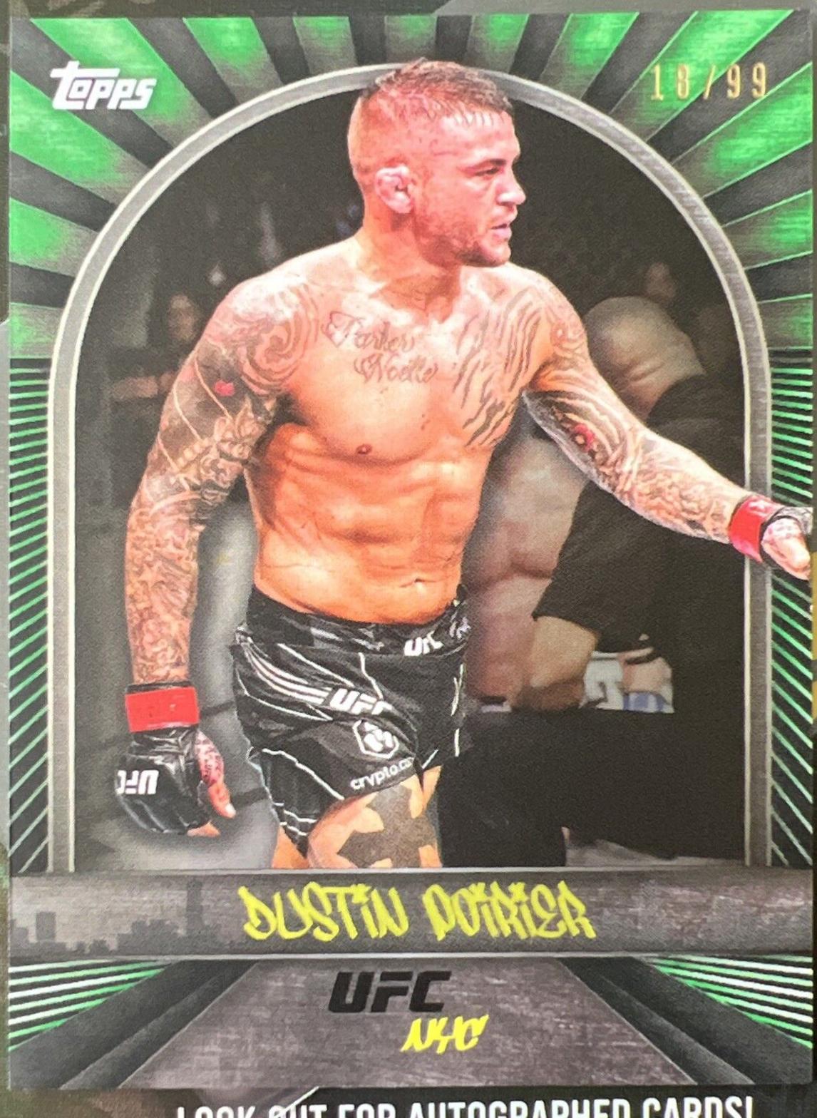 Dustin Poirier 2024 Topps UFC NYC Base #21 Green