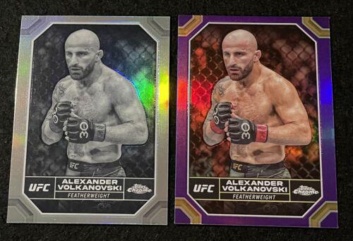 Alexander Volkanovski 2024 Topps Chrome UFC Base #7 Negative Refractor