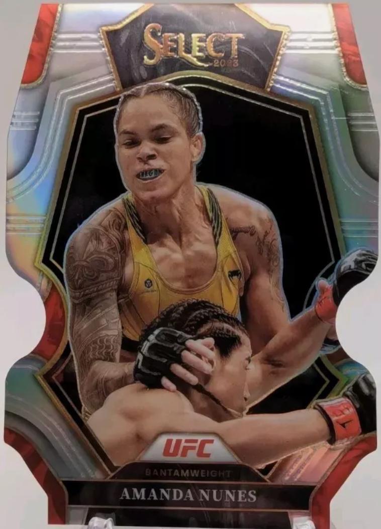 Amanda Nunes 2023 Panini Select UFC Premier Level #138 Silver Die Cut