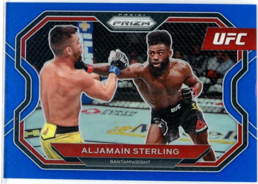 Aljamain Sterling 2021 Panini Prizm UFC Base #152 Blue