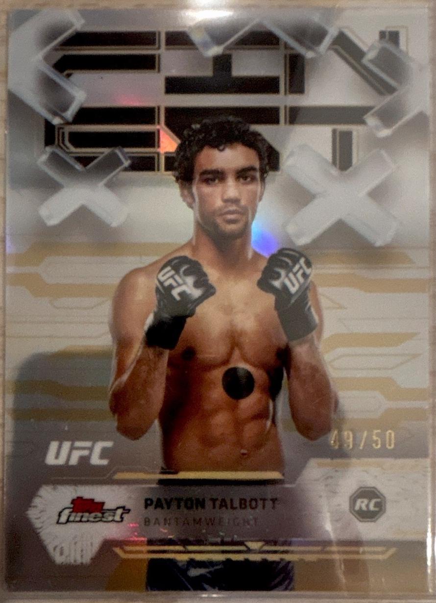 Payton Talbott 2025 Topps Finest UFC Base Common #74 Gold Refractor