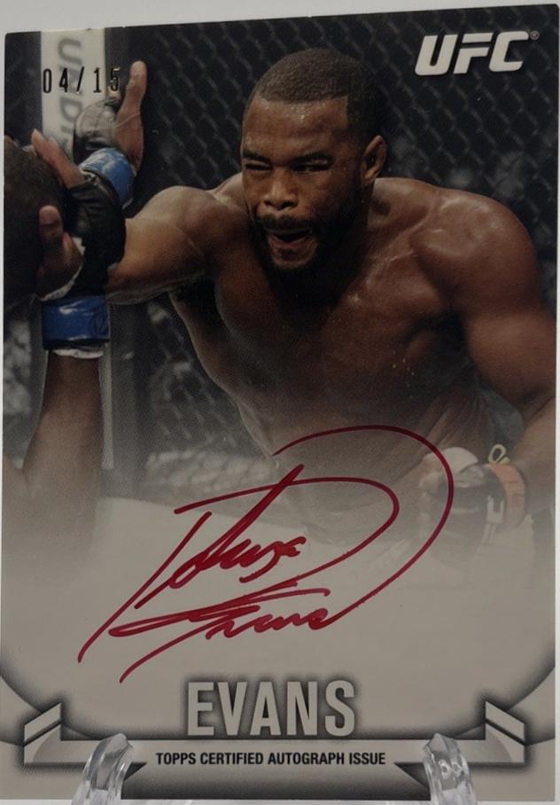 Rashad Evans 2013 Topps UFC Knockout Knockout Autographs #KA-RE Red Ink Nickname