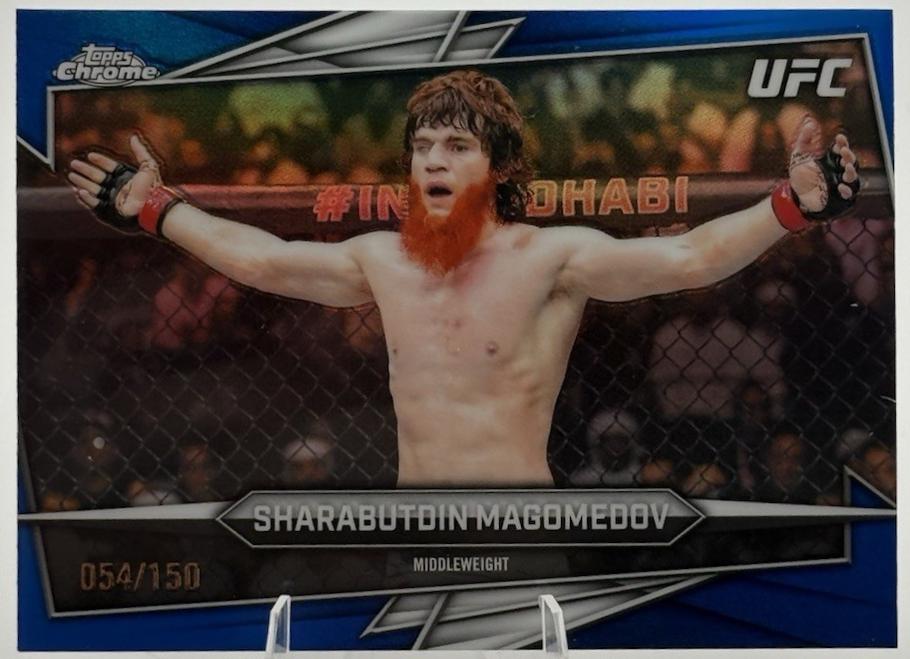 Shara Magomedov 2026 Topps Chrome UFC Base #21 Blue Refractor