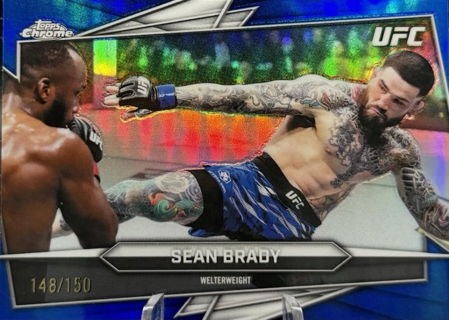 Sean Brady 2026 Topps Chrome UFC Base #106 Blue Refractor