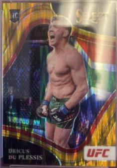 Dricus Du Plessis 2022 Panini Select UFC Octagonside #242 Gold Flash