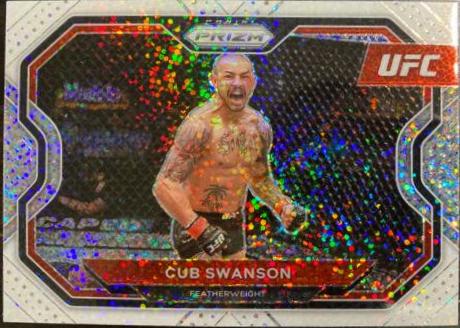 Cub Swanson 2021 Panini Prizm UFC Base #136 White Sparkle