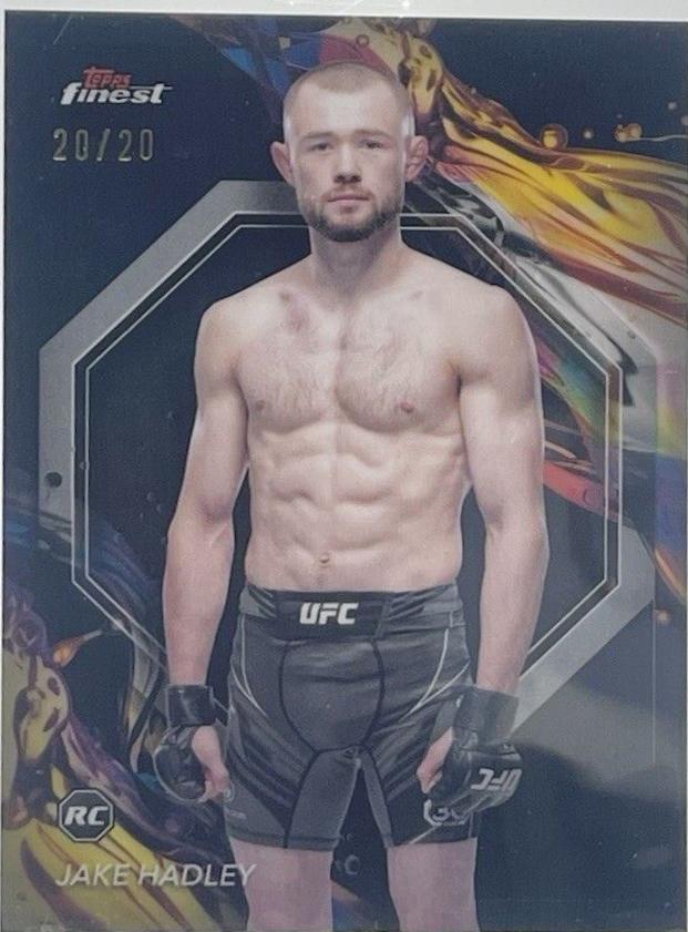 Jake Hadley 2024 Topps Finest UFC Base Uncommon #199 Red Refractor