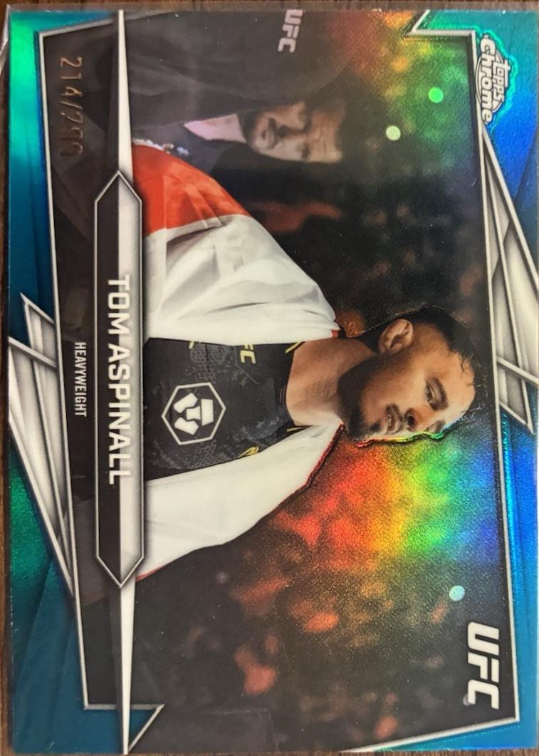 Tom Aspinall 2026 Topps Chrome UFC Base #80 Teal Refractor
