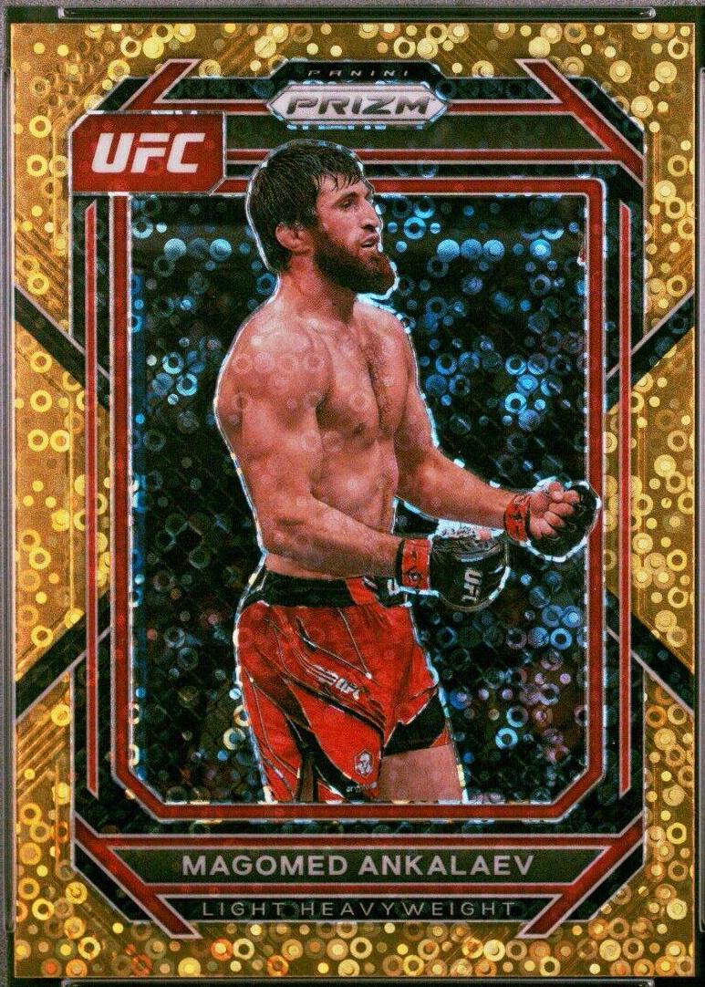 Magomed Ankalaev 2023 Panini Prizm Under Card UFC Base #190 Gold