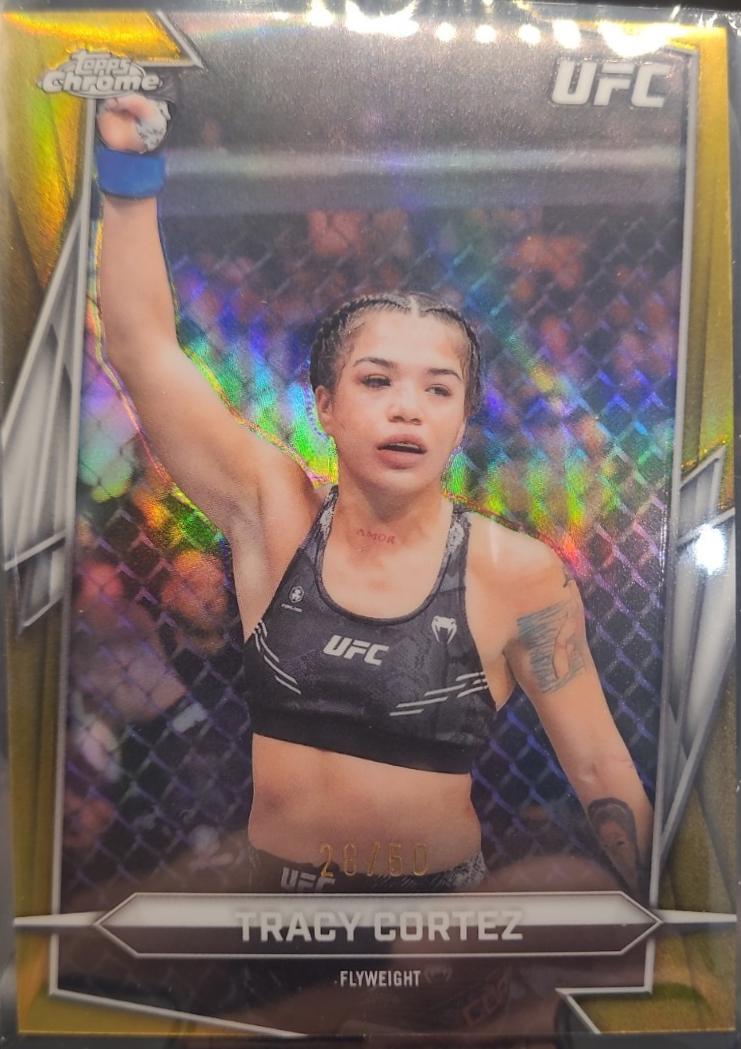 Tracy Cortez 2026 Topps Chrome UFC Base #58 Gold Refractor