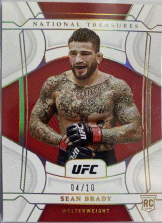 Sean Brady 2022 Panini Chronicles UFC Base National Treasures #450 Gold