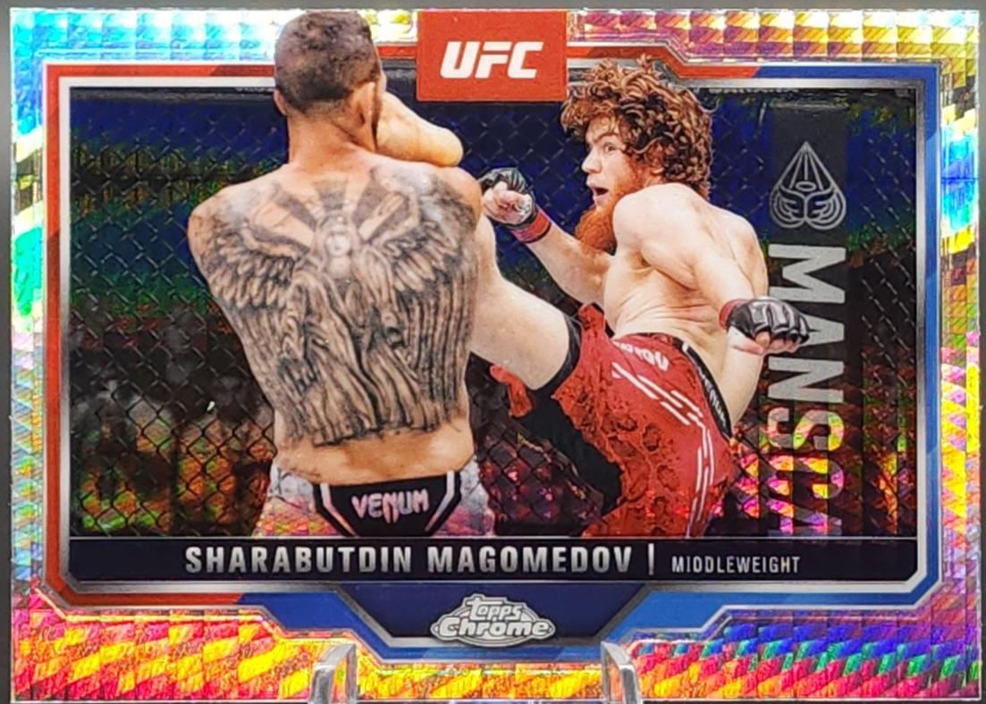 Shara Magomedov 2025 Topps Chrome UFC Base #12 Prism Refractor