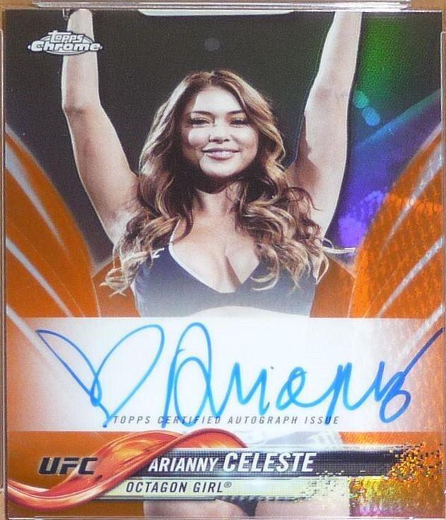 Arianny Celeste 2018 Topps Chrome UFC Fighter Autographs #FA-AC Orange