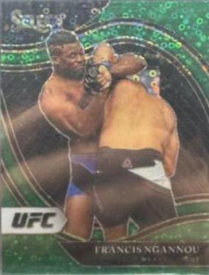 Francis Ngannou 2021 Panini Select UFC Octagonside #299 Green Disco