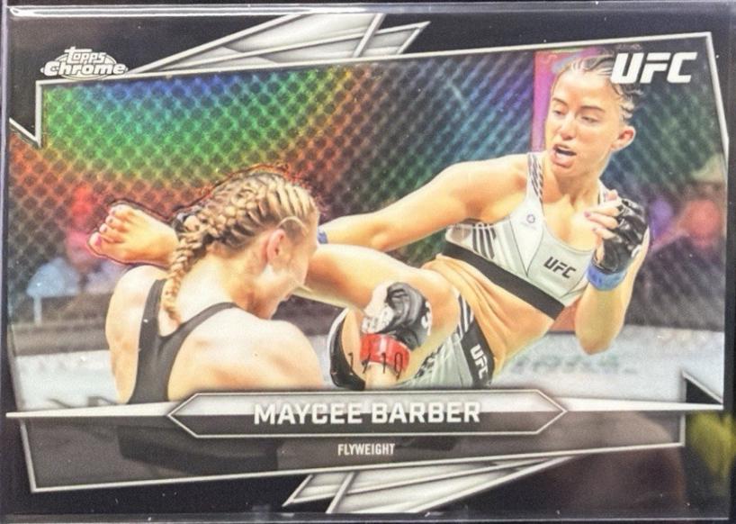 Maycee Barber 2026 Topps Chrome UFC Base #180 Black Refractor