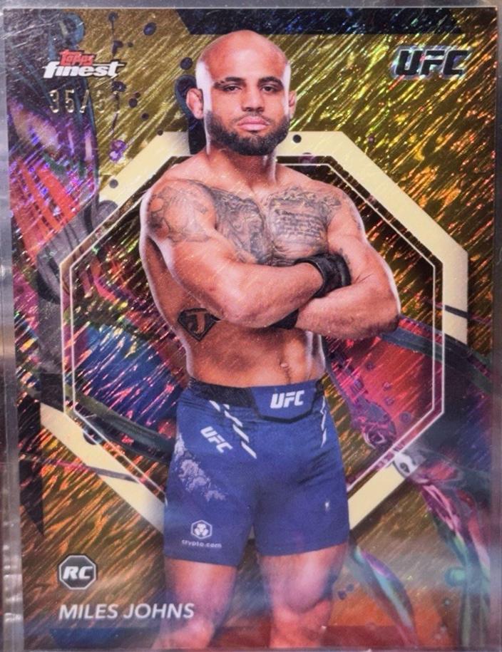 Miles Johns 2024 Topps Finest UFC Base Uncommon #3 Gold Shimmer Refractor